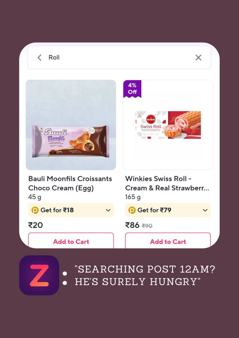 Swiggy, Blinkit, Zepto carousel, slide 2